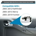 thumbnail image 2 of 1pc Passenger Right Side (Front or Rear) Black/Chrome Lever Interior Door Handle Replacement Kit Compatible With Nissan 05-12 Pathfinder 05-15 Xterra 05-19 Frontier, 2 of 5