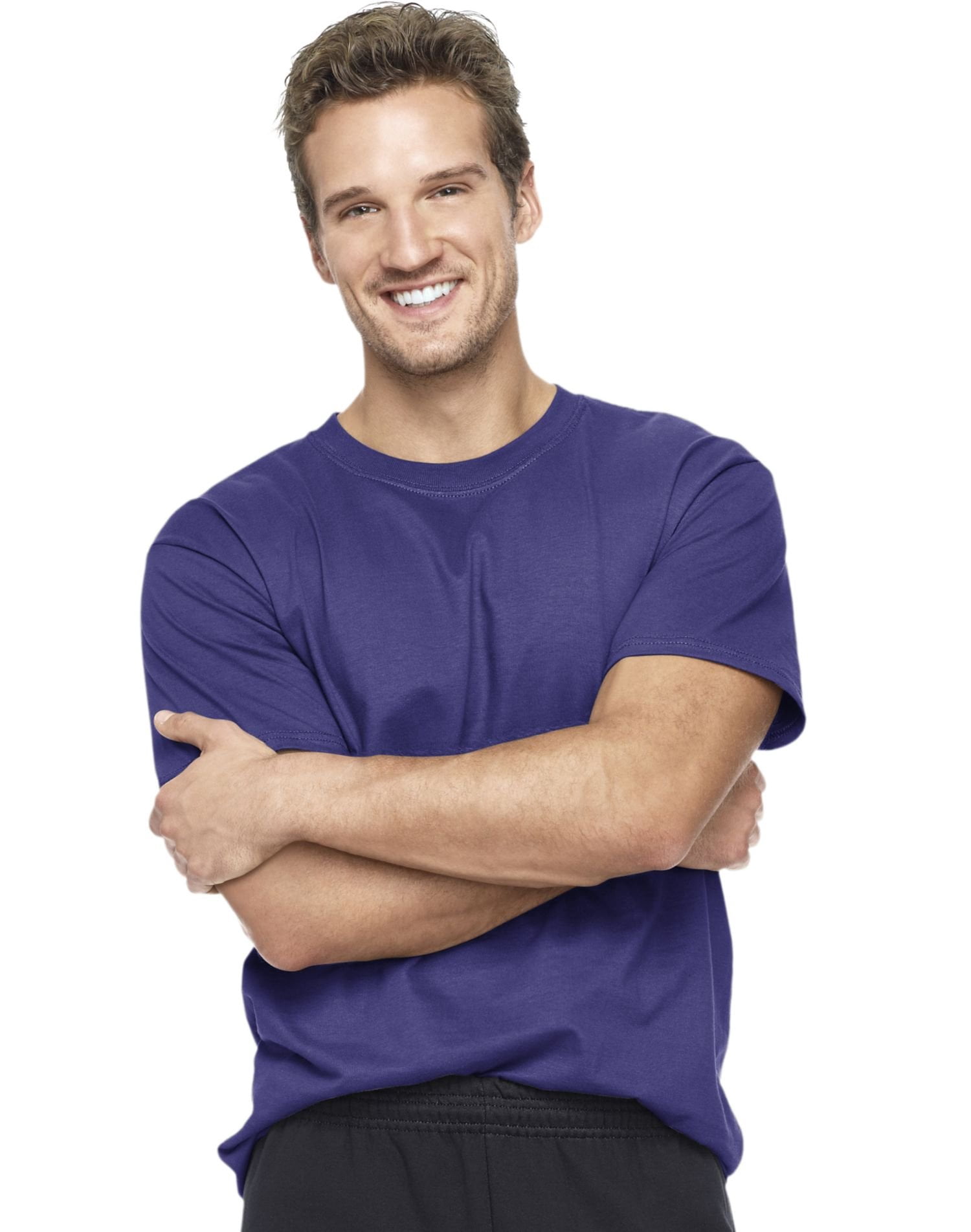 Hanes Adult Tagless Short-Sleeve Bottom Hem Beefy T-Shirt