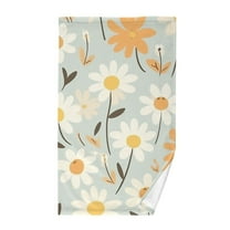 Daisy Flowers Cotton Face Towels Soft Hand Towel Absorbent Bathroom Towel for Kitchen Hotel Decoration
