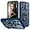 Blue, variant on iPhone 13 Pro Max 5G Case with Slide Camera Cover Military Grade Heavy Duty Shockproof Three-Layer Case with 360° Ring Stand for iPhone 13 Pro Max 6.7"-Black
