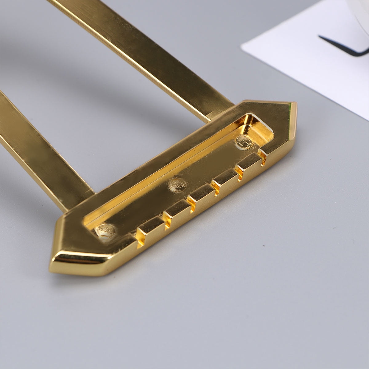 WRISTBIQUE Golden Metal Guitar Tailpiece for Jazz Guitar Use with Screws Included Durable Design