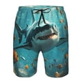 thumbnail image 4 of Yiaed Realistic Ocean Shark Print Men's Swim Trunks with Lining Quick Dry Sports Shorts Beach Shorts Boardshorts-XX-Large, 4 of 5