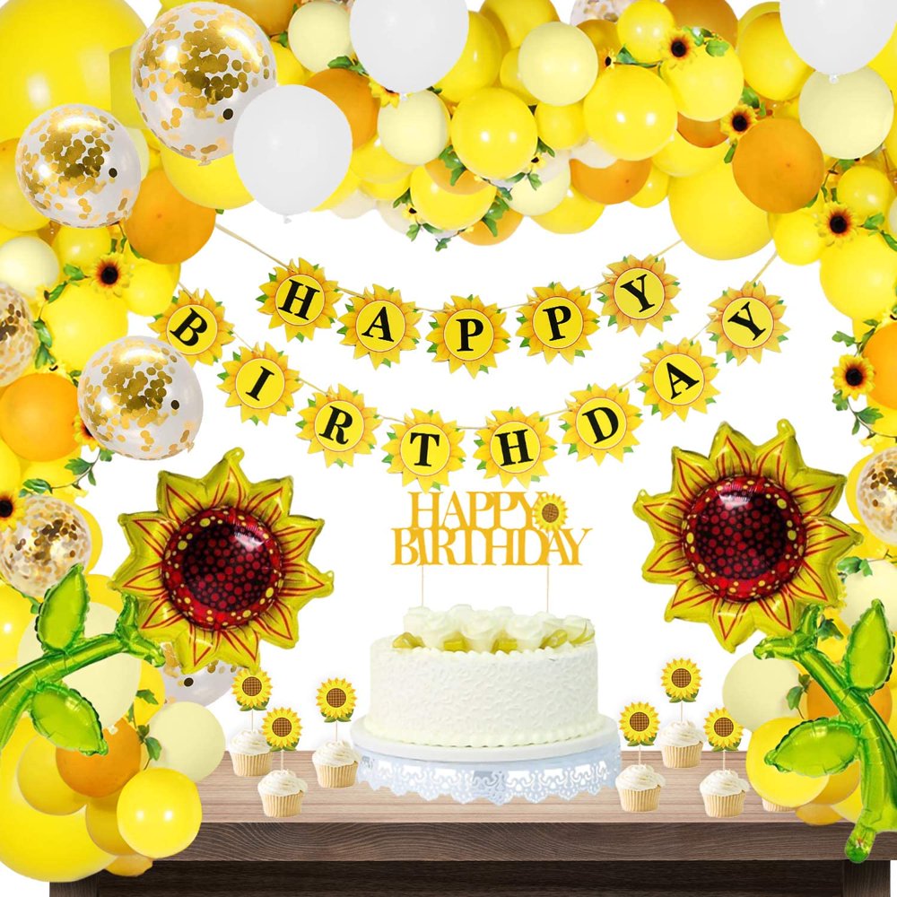 Sunflower Birthday Decorations, 105 Pcs Sunflower Party Sunflower Birthday Decorations, 105 Pcs Sunflower Party