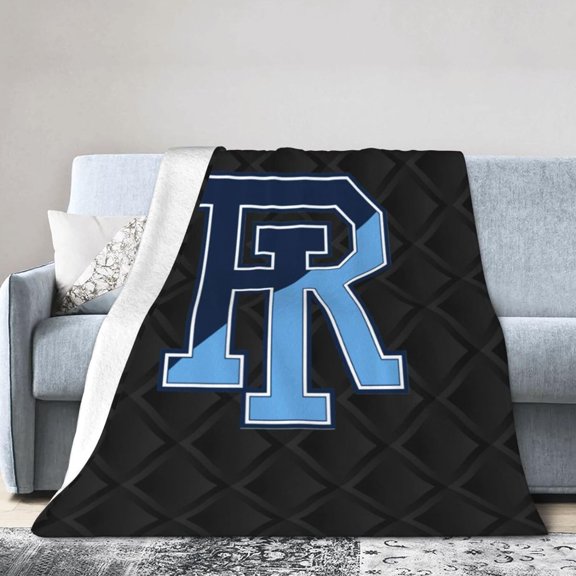 Uri University of Rhode Island Rams Fleece Blanket, Very Soft Microfiber Flannel Blanket for Couch Warm and Cozy for All Seasons
