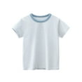 thumbnail image 2 of NAISIBABY Kids Boys T-Shirt 10T, Striped Graphic Short Sleeve Crewneck Summer Cotton Casual Tees Blue, 2 of 4