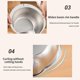 thumbnail image 2 of Rice Strainer Bowl, Stainless Steel Rice Bowl, Inclined Bottom Design Rice Washing Bowl,Mixing Bowl for Rice Fruits Multiple Kitchen Use, 2 of 5