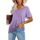 thumbnail image 2 of Camiseta Lunivop de Mujer con Escote Cuadrado y Manga Corta Morada, 2 of 3