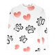 thumbnail image 3 of Ceisia Men's Colorful Glitter Paw Print T-Shirt | Slim Long-Sleeve Crewneck Casual Top Gift, 3 of 5