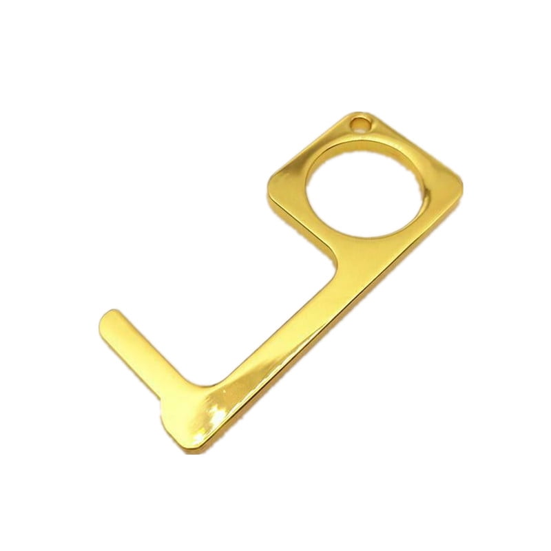 2/4PCS Contactless Safety Brass Door Opener Key Hand Hygiene Antimicrobial Tool 