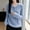 Sky Blue, variant on Pointelle Sweater Women's V-Neck Knit Sweater Button Front Pointelle Long Sleeve Pullover