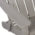 thumbnail image 4 of S-HOME Large Wooden Folding Adirondack Chair With Embossed Design, Comfortable Outdoor Seating For Patio Garden Backyard, 4 of 8