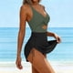 thumbnail image 4 of Traje de baño de una pieza para mujer, traje de baño de color liso con bloques de color para mujer, traje de baño de moda playera para mujer, trajes de baño de una pieza para mujer, trajes de baño par, 4 of 5