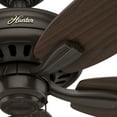 thumbnail image 2 of Hunter 52 inch Indoor Ceiling Fan No Light with Pull Chain - Bronze Ceiling Fan without Light, Standard Mount, 5 Blades, For Bedroom, Living Room, or Kitchen, Quiet - Newsome 53320, Premier Bronze, 2 of 14