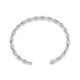 thumbnail image 2 of Sterling Silver Polished Curb LInk Cuff Bangle Bracelet, 2 of 4