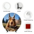 thumbnail image 4 of Sikiie Close-Up Curious Squirrel Bone China Decorative Plate Personality Ceramic Dinner Plate Crafts Decorative Ceramic Decorative Plate -8in, 4 of 6