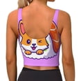 thumbnail image 3 of Lsque Corgi In Sushi Roll Printed Women'S Sports Bra, Compression, Moisture Wicking, High-Impact Sports Bra For Women,Supportive sports bra-X-Large, 3 of 9