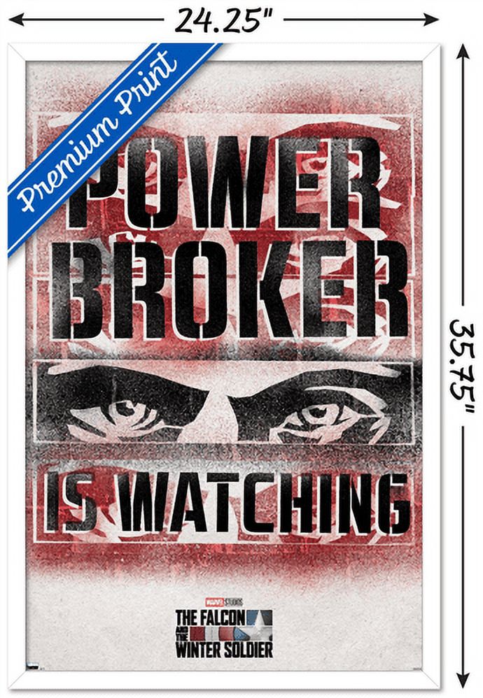 Marvel Falcon and Winter Soldier - Power Broker Watching 2 Wall Poster, 22.375" x 34", Framed