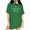 Green, variant on Women's Spiritual Rebuild Sacred Cross Mini Heart Line Short Sleeve Crewneck Black Tops