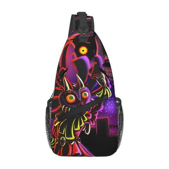Casual Crossbody Sling Backpack, Majora'S Mask Zelda Shoulder Daypack, Portable Hiking Daypacks, Multipurpose Cross Body Chest Bag For Travel Sport Running Hiking For Women Men Travel Hiking