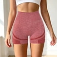 thumbnail image 3 of High Waist Yoga Shorts Control Athletic Fitness Training Bottoms for Women Running Workout Casual Summer Spring AutumnPinkL, 3 of 4