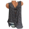 thumbnail image 3 of Camiseta sin mangas con cuello en V sin mangas, chaleco suelto para mujer, camiseta de verano, negro, L Yuarrent AP001998-09, 3 of 5