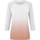 thumbnail image 4 of Camisas de Manga Corta para las Mujeres, 3/4 Manga Color Sólido Gradiente Impreso Cuello Redondo Casual Top Hecho de Tejido Súper Suave, Blusas de Manga Corta para las Mujeres, 4 of 5
