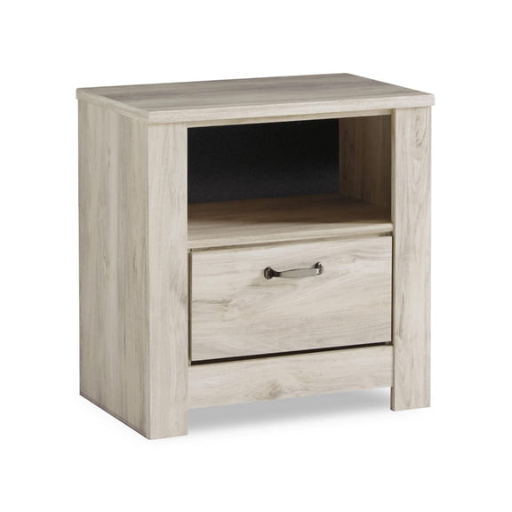 Bowery Hill 1 Drawer Nightstand with USB Ports in White