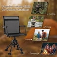 thumbnail image 6 of Biotree 360 Degree Swivel Hunting Chair with 4 Adjustable Height Legs Foldable Outdoor Camp Chair with Mesh Backrest, Black, 6 of 11