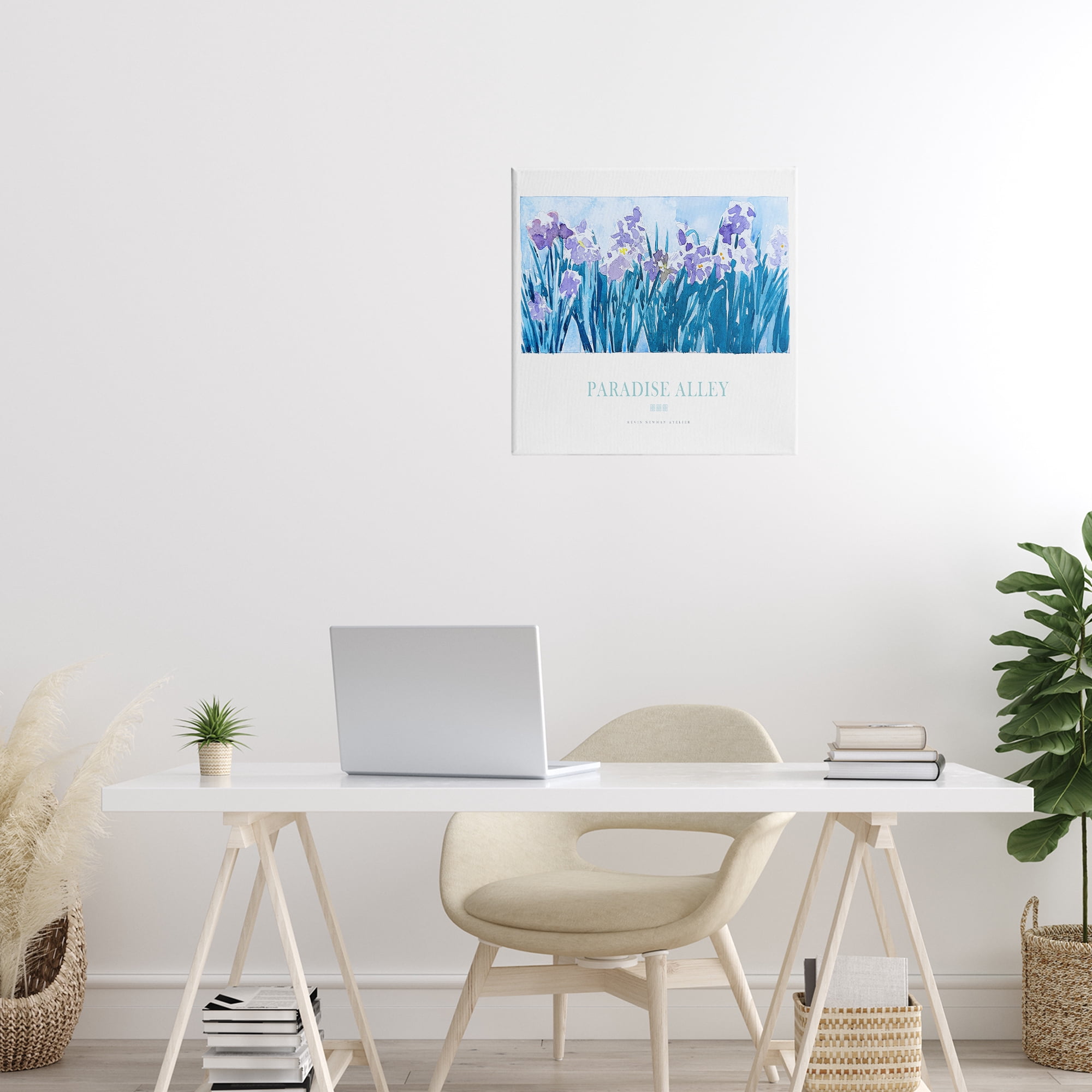 Stupell Industries Paradise Alley Purple Irises Canvas Wall Art, design by Jadei Graphics