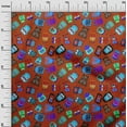 thumbnail image 3 of oneOone Cotton Flex Maroon Fabric Halloween Sewing Material Print Fabric By The Yard 40 Inch Wide, 3 of 4