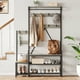 thumbnail image 3 of cm de Alturaall Tree con Bench y Shoe Almacenamiento Parent-Child Coat Rack Shoe Bench Industrial Coat Tree Entryway Organizador, 3 of 7