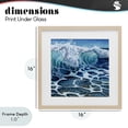 thumbnail image 4 of Stupell Industries Coastal Strong Crashing Waves on Beach Birch Framed Print Under Glass, 16 x 16, by Kate Jarvik Birch, 4 of 8