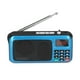 thumbnail image 1 of Radio portátil Bling Bling con Altavoz y reproductor de música MP3 color azul, 1 of 12