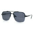 thumbnail image 5 of Mens Luxury Rimless Rectangle Mafia Metal Rim Racer Mob Sunglasses Gunmetal - Black, 5 of 8