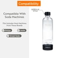 thumbnail image 2 of Botellas de agua con gas reutilizables Simpli Soda, 1 L, paquete de 2, compatibles con BLU, Philips y Aarke, color negro (no aptas para lavavajillas), 2 of 4