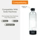 thumbnail image 2 of Botellas de agua con gas reutilizables Simpli Soda, 1 L, paquete de 2, compatibles con BLU, Philips y Aarke, color negro (no aptas para lavavajillas), 2 of 4