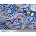thumbnail image 2 of Soimoi Polyester Crepe Fabric Artistic Paisley Printed Fabric 1 Yard 52 Inch Wide, 2 of 3