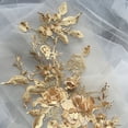 thumbnail image 1 of Lace Fabric For Clothes 3D Embroidery Applique Beaded Flowers Tulle Rhinestone, 1 of 2