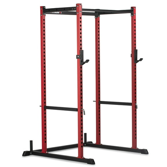 Titan Fitness T-2 Series Tall 83" Red Power Rack, 850 LB Rackable Capacity