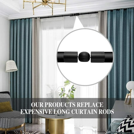 Heavy Duty Hinged Elbow Connector Curtain Rod Corner For 3 4 Inch Bay Window Rods Black Color Set Of 2 Canada Bay Window Curtain Rods, What Color Curtain Rod Should I Use