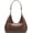 Brown, variant on Small Purses for Women Pu Leather Hobo Handbags Underarm Bag with Zipper Closure