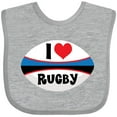 thumbnail image 3 of Inktastic I Love Rugby Sports Ball Boys or Girls Baby Bib, 3 of 4