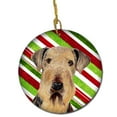 thumbnail image 1 of Airedale Candy Cane Holiday Christmas Ceramic Ornament, 1 of 1