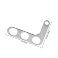 thumbnail image 2 of IDEANATEGRATE Abrazaderas De Manubrio Para Montura De Luz Y Espejo En Motocicleta Plata, 2 of 8