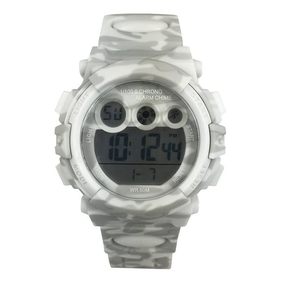 Time and Tru Ladies Digital Wristwatch Plastic Grey Camo