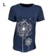 thumbnail image 1 of Camiseta de mujer con estampado floral, cuello redondo, manga corta, camiseta suelta, azul, L Methold AP000466-10, 1 of 7