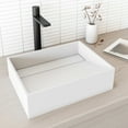 thumbnail image 2 of VIGO Starr Modern White Matte Stone 17 in. L x 13 in. W x 5 in. H Rectangular Vessel Bathroom Sink, 2 of 9