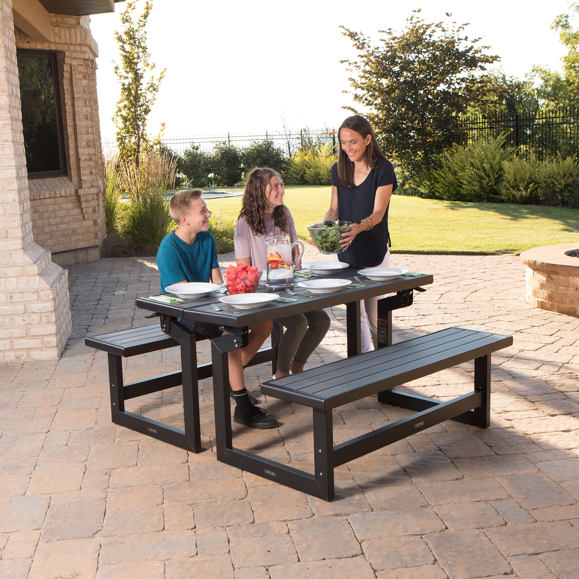 Lifetime convertible bench gray discount