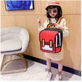 thumbnail image 3 of Girls Boy Jumping 3D Backpack Drawing Anime Manga Cartoon Backpack (Red), 3 of 4