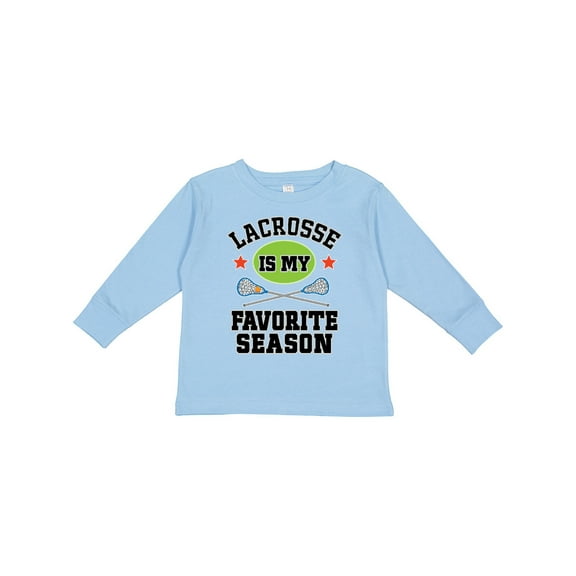 Inktastic Lacrosse is My Favorite Season Boys or Girls Long Sleeve Toddler T-Shirt